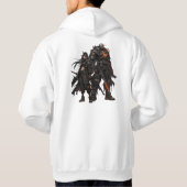 Anime Krieger Hoodie (Rückseite)