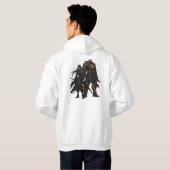 Anime Krieger Hoodie (Schwarz voll)