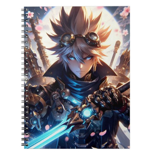 Anime Krieger Notizbuch Notizblock (Vorderseite)