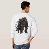 Anime Krieger T-Shirt (Schwarz voll)