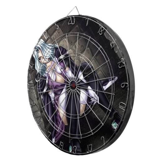 Anime-Kriegers-Mädchen Dartscheibe (Vorderseite rechts)
