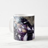 Anime-Kriegers-Mädchen Kaffeetasse (Vorderseite Links)