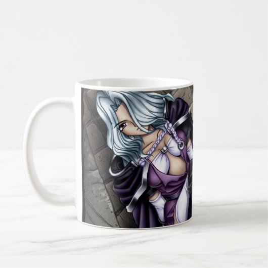 Anime-Kriegers-Mädchen Kaffeetasse (Links)