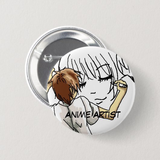 Anime-Künstler Button (Vorne & Hinten)