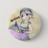 "Anime-Künstler-" Knopf Button (Vorderseite)