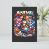 Anime-Legenden Dankeskarte (Stehend Vorderseite)