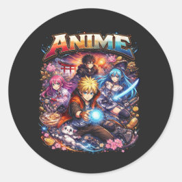 Anime-Legenden Runder Aufkleber
