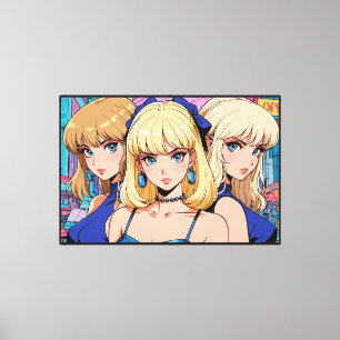 Anime Leinwanddruck auf Stretchrahmen