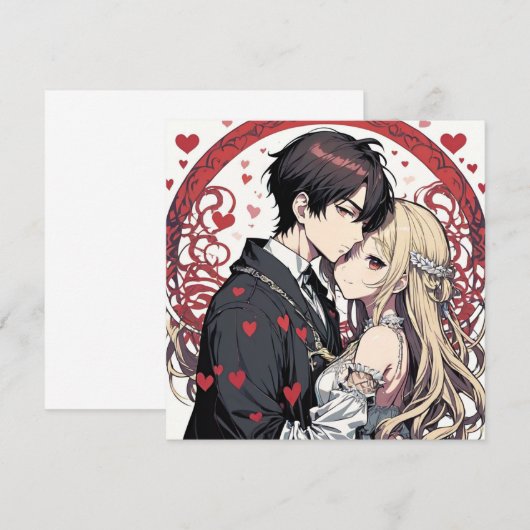 Anime Liebe Einladung (Vorne/Hinten)