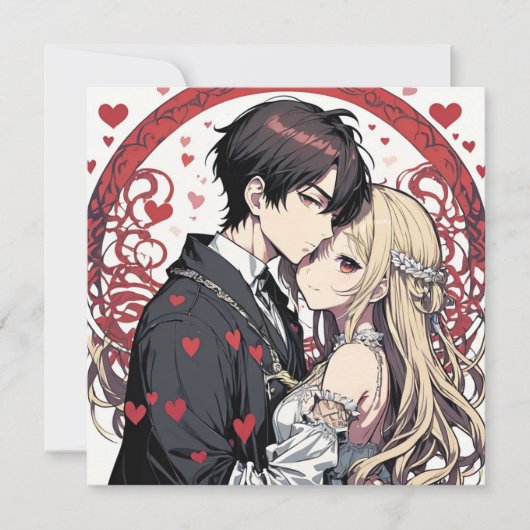 Anime Liebe Einladung (Vorderseite)