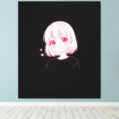 "Anime-Liebes-Vibes" Leinwanddruck (Insitu (Holzboden))
