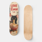 Anime Lieblings Ramen Katze Skateboard Deck (Vorderseite)