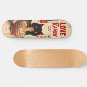 Anime Lieblings Ramen Katze Skateboard Deck (Horizontal)