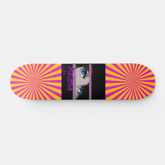 Anime Life Sunburst 7 3/4" Skateboard Deck (Horizontal)