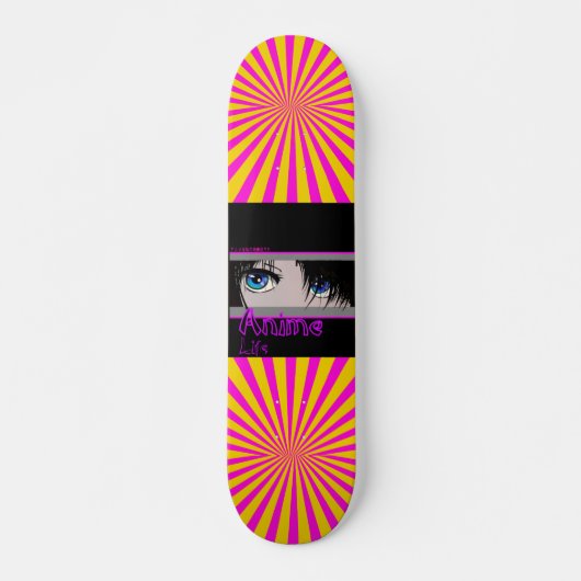 Anime Life Sunburst 7 3/4" Skateboard Deck (Vorne)