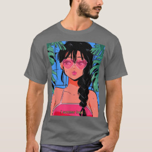 Anime Lofi Girl Vaporwave Egirl Ästhetik Japanisch T-Shirt