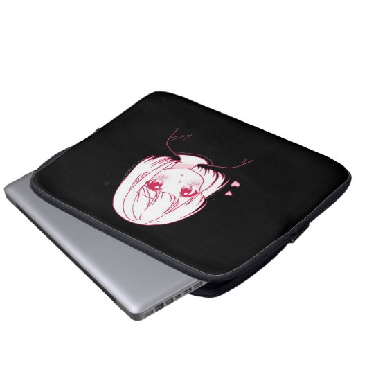 "Anime Love Vibes" Laptopschutzhülle (Vorne Knopf)