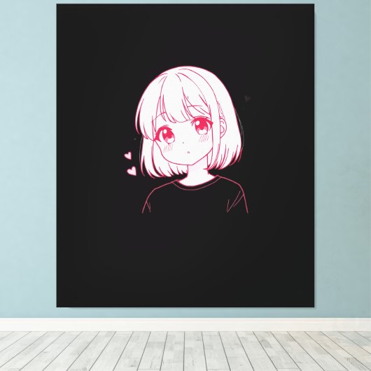 "Anime Love Vibes" Leinwanddruck (Insitu (Holzboden))