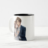 Anime Lovebirds Tasse (Vorderseite Links)