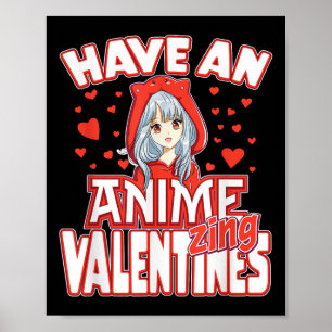 Anime Lover Valentinstag Kinder Teens Erwachsene Poster