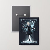 Anime Luna Lovegood's Rabbit Patronus Button (Vorderseite/Rückseite)