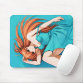 Anime-Mädchen-Aquarell-Kunst Mousepad (Mit Mouse)