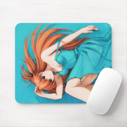 Anime-Mädchen-Aquarell-Kunst Mousepad (Mit Mouse)