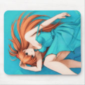Anime-Mädchen-Aquarell-Kunst Mousepad (Vorne)