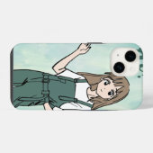 Anime Mädchen Ästhetik iPhone Hülle - Süße Cartoon (Rückseite (Horizontal))