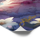 Anime-Mädchen-Blumen-Mond-Fee Poster (Ecke)