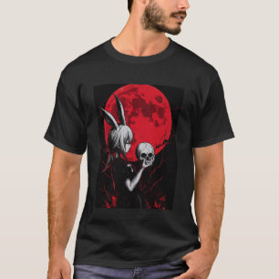 Anime Mädchen Bunny Schädel Goth Frauen Schädel Go T-Shirt
