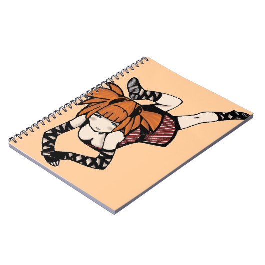 Anime-Mädchen-Cartoon-Zeitschriften-Notizbuch Notizblock (Linke Seite)