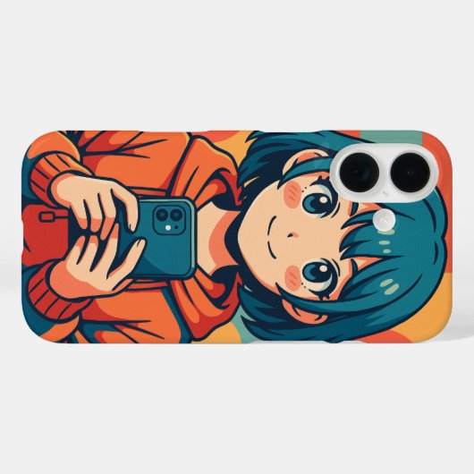 Anime Mädchen. Case-Mate iPhone Hülle (Rückseite (Horizontal))