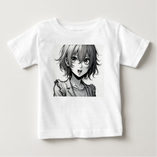 Anime-Mädchen Dynamisches Action-Style-Charakter Baby T-shirt