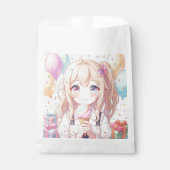Anime-Mädchen-Eiscreme-Geburtstagsfeier Geschenktütchen (Vorderseite)