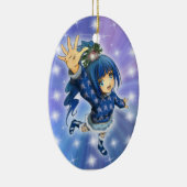 Anime-Mädchen-Feiertag hallo! Keramikornament (Rechts)