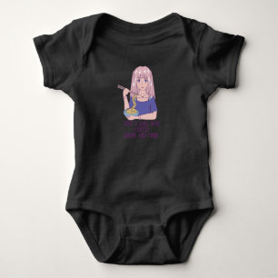 Anime Mädchen für Anime- und Essenliebhaber Baby Strampler