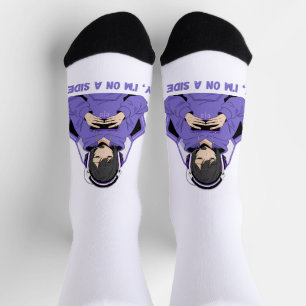 Anime-Mädchen-Gamerin Lila Gaming-Art Socken