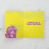 Anime-Mädchen-Geburtstag Karte (Innenseite)