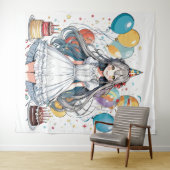 Anime-Mädchen Geburtstag Wandteppich (Beispiel (Horizontal))