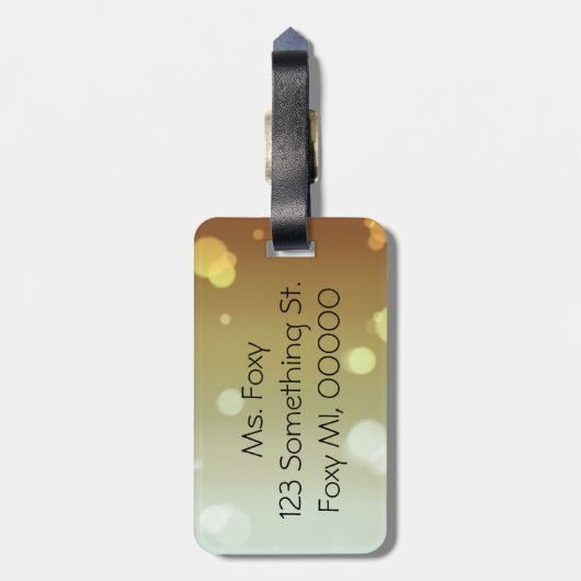 Anime-Mädchen in Fox Cosplay Gepäckanhänger (Rückseite vertikal)