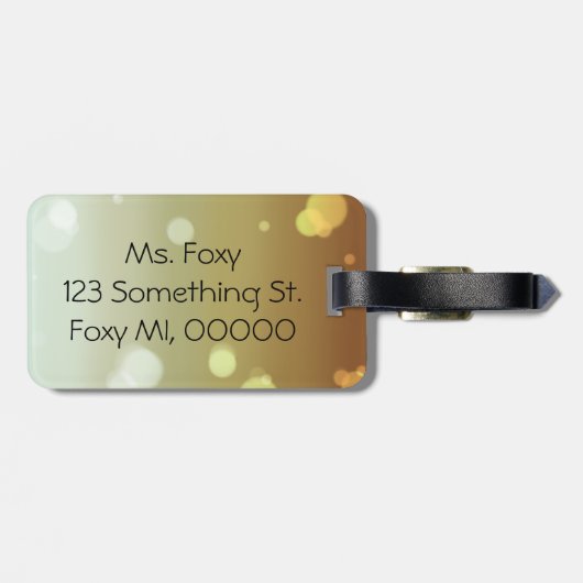 Anime-Mädchen in Fox Cosplay Gepäckanhänger (Rückseite horizontal)