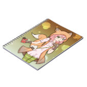 Anime-Mädchen in Fox Cosplay Notizblock (Linke Seite)