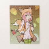 Anime-Mädchen in Fox Cosplay Puzzle (Vertikal)