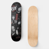 Anime-Mädchen japanischer Emo-Goth-Stil Skateboard (Vorderseite)