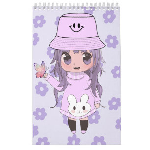 Anime-Mädchen-Kalender Kalender