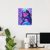 Anime-Mädchen Metaverse VR Poster (Heimbüro)