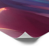 Anime-Mädchen mit langblauen Haaren | AI Art Poste Poster (Ecke)