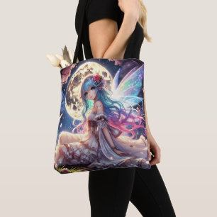 Anime-Mädchen Mond Fee Prinzessin im Garten Tasche