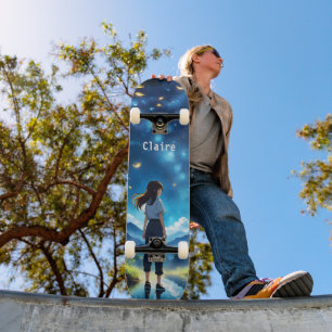 Anime-Mädchen-Name Skateboard